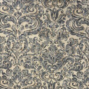 2 Pottery Barn 50W x 108L Blue & Cream Linen Blend Lined Curtains